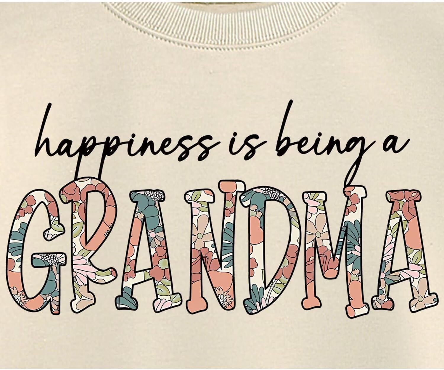 Grandma Sweatshirt Women Happiness is Being a Grandma Graphic Crewneck Sweat Shirts Vintage Nana Fall Pullover Tops - Image 4