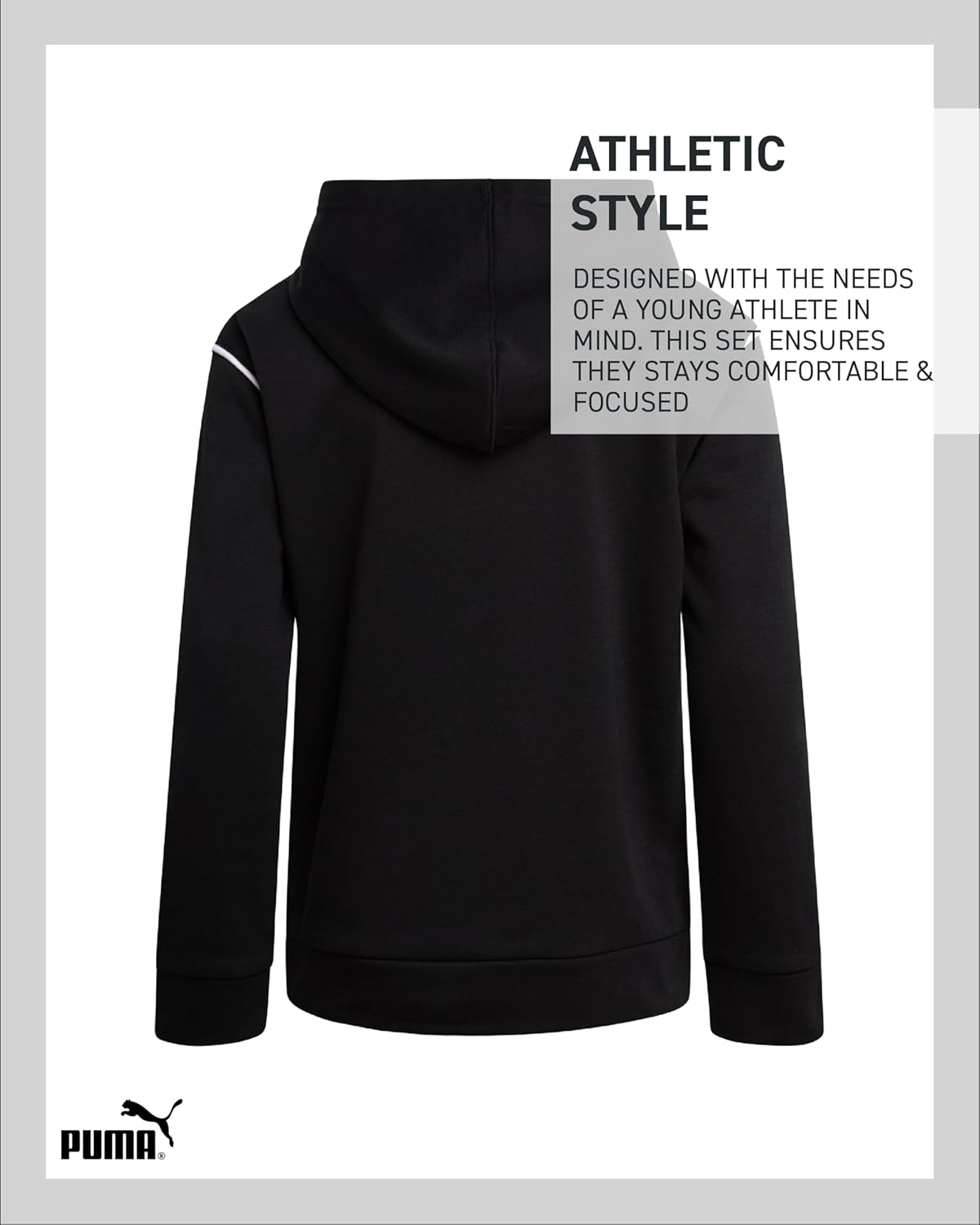 PUMA Boys Hoodie - Athletic Performance Fleece Pullover hoodies for Boys - Cozy Soft Graphic Kids Sweatshirt (Sizes: 8-20) - Image 7