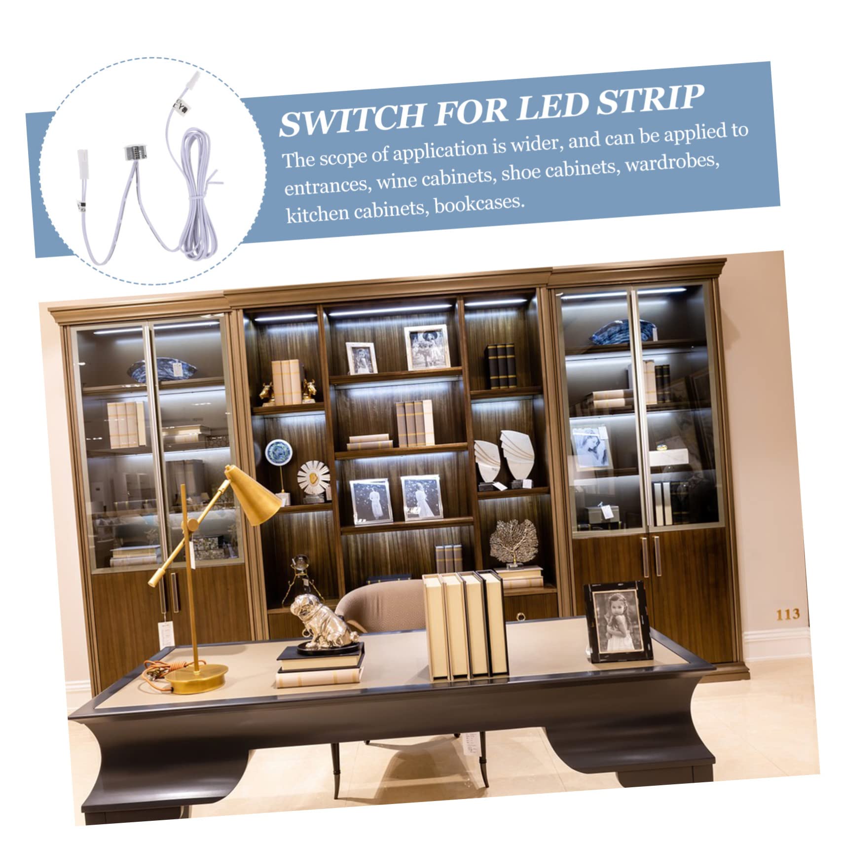Operitacx 4 Piezas Interruptor de detección táctil Interruptor LED para muebles lámpara sensor regulador de intensidad movimiento banda ligero condujo para la luz para tira LED abdominales