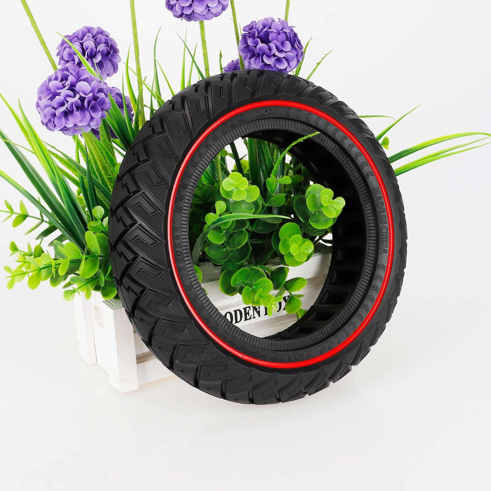 Neumáticos de goma maciza Okandomo para Xiaomi 4: neumáticos de recambio ultrarresistentes de 10 pulgadas, 250 x 64, para todo terreno, resistentes al desgaste. Accesorios para patinete eléctrico
