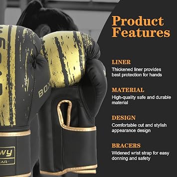 Boxing Gloves for Men and Women,Pro Training Sparring,Suitable for Boxing Kickboxing MMA Fighting,Adult Heavy Punching Bag Gloves,Workout Gloves for Boxing,Muay Thai