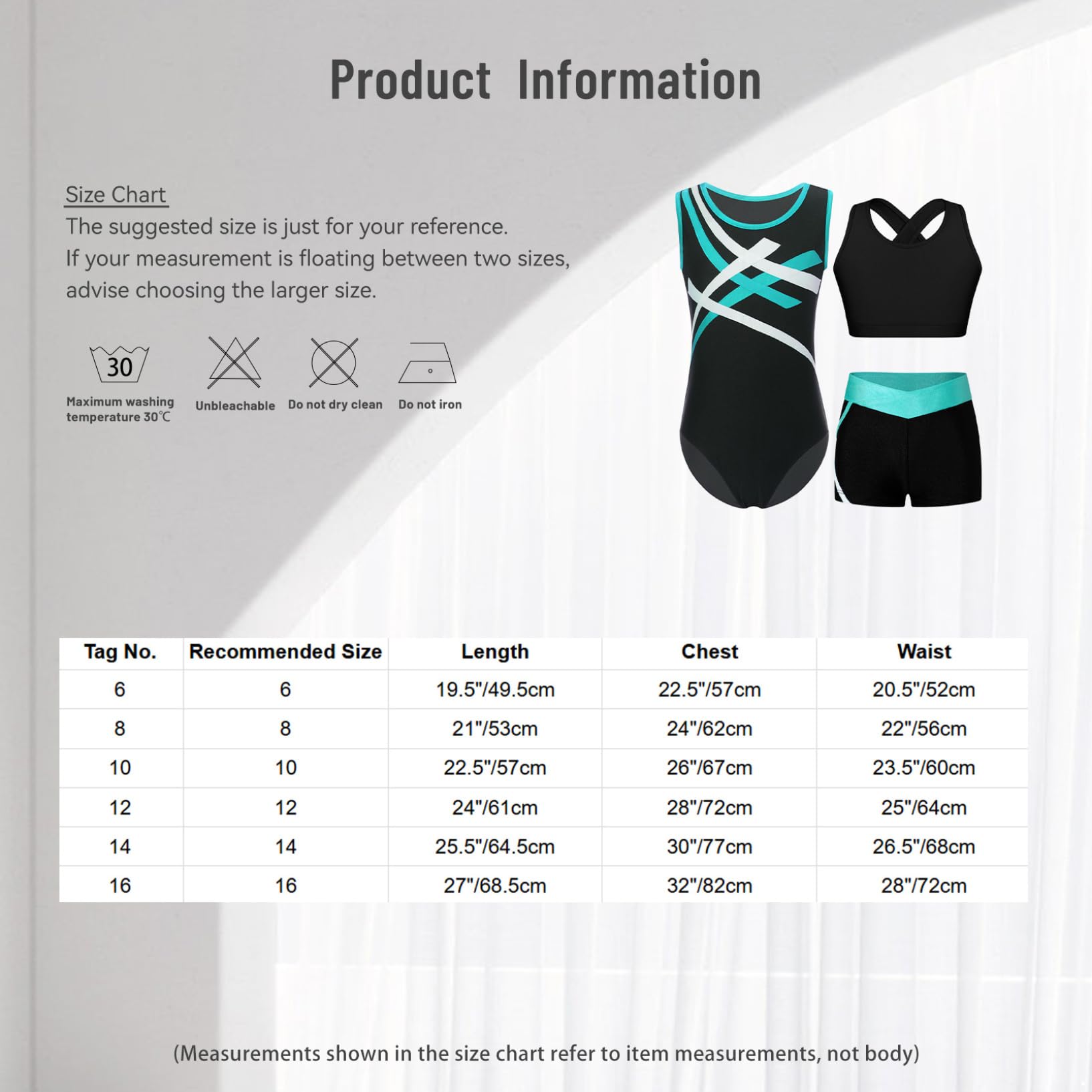 Oyolan Ensemble Sport Fille Enfant Justaucorps Gymnastique Tank Top Sport Short de Gym Fitness Yoga Workout Sportwear