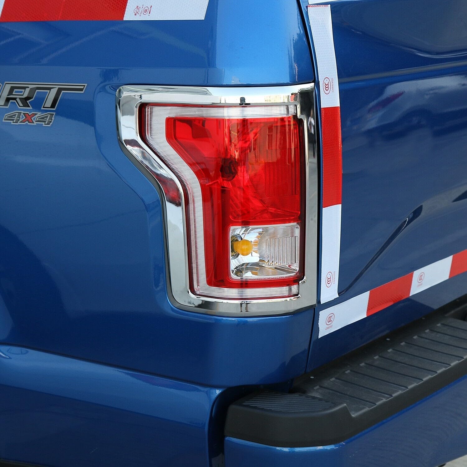 Chrome Rear Tail Light Lamp Frame Cover Trim Accessories for Ford for F150 2015-2020 CRTLLFCTFFF2A