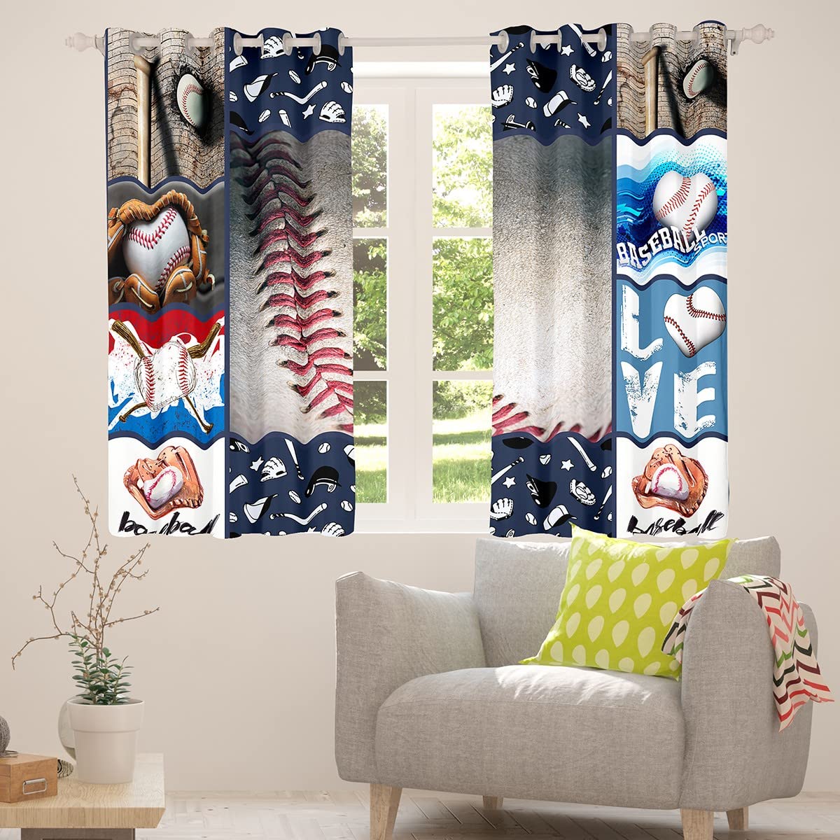Verduisteringsgordijnen, slaapkamer, sport, voetbal, gordijn