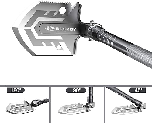 Miniatura 5 de Pala plegable multiherramienta pala plegable de 180 grados pala de acampada pala de supervivencia 23 en 1 multifuncional