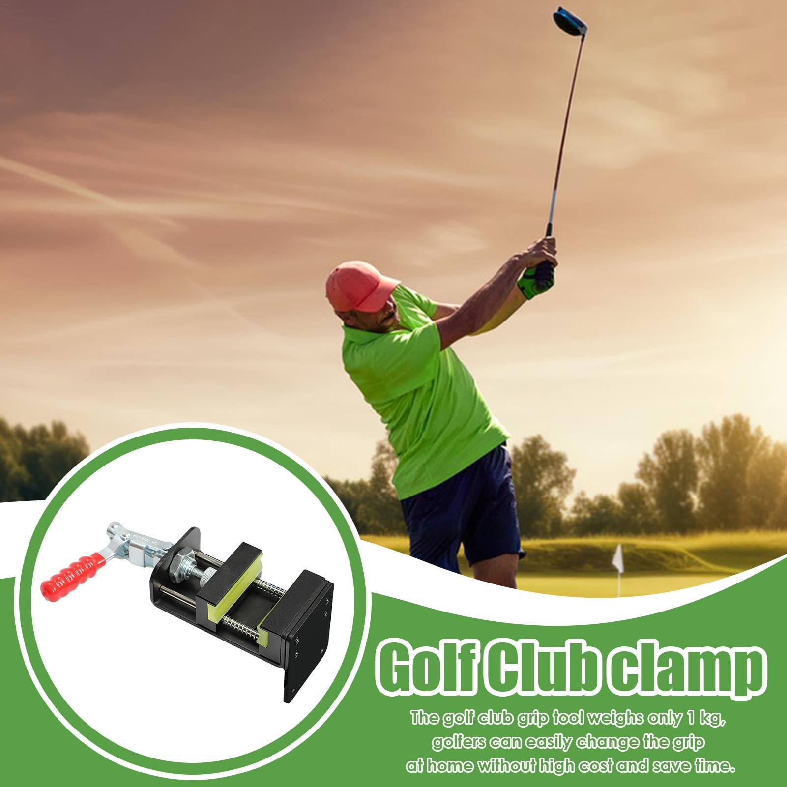Golfschlägerklemme – Professionelle Golfschläger-Griffstation, Schläger-Griffentferner, Golfschläger-Schaftklemme, Greifwerkzeug, einfach zu installieren, ideal für Golf-Werkstattbedarf