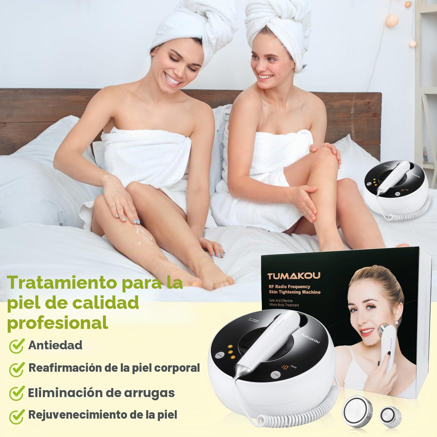 TUMAKOU Radiofrecuencia Facial Máquina, Dispositivo de la belleza de la cara del RF, Antiedad, Rejuvenecimiento de la piel Anti-arrugas