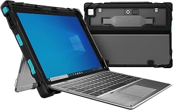 Gumdrop DropTech Custom Case Dell Latitude 7200/7210 2-in-1 - Drop Tested Protection, Rubberized Thread on Sides, Seamless Asset Tagging, Snap in Installation for School or Work - Black