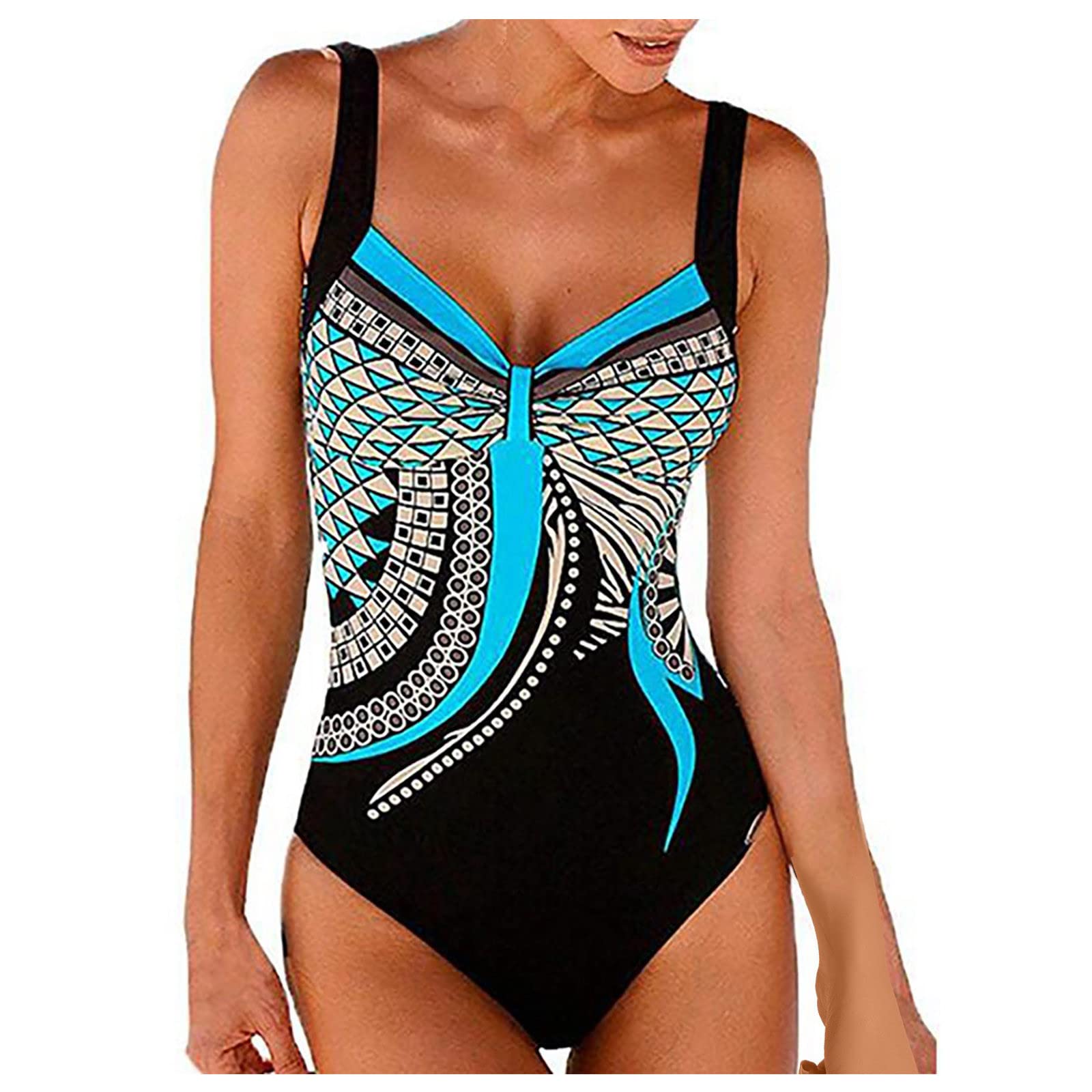 uxxnjfg Bañador Mujer Natacion Trajes de Baño Verano 2024 Reductores Barriga Swimsuit Estampado Flores Bañadores Deportivo Brasileño Bañador Moldeador Arena Surf Beachwear