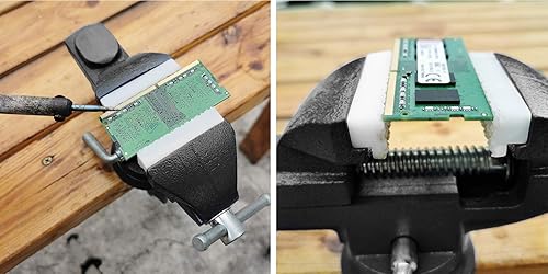 Miniatura 12 de MYTEC Tornillo de banco 2 en 1 resistente para banco de trabajo, 6.0 pulgadas azul, tornillo de mesa multiusos mejorado, tornillo de banco giratorio