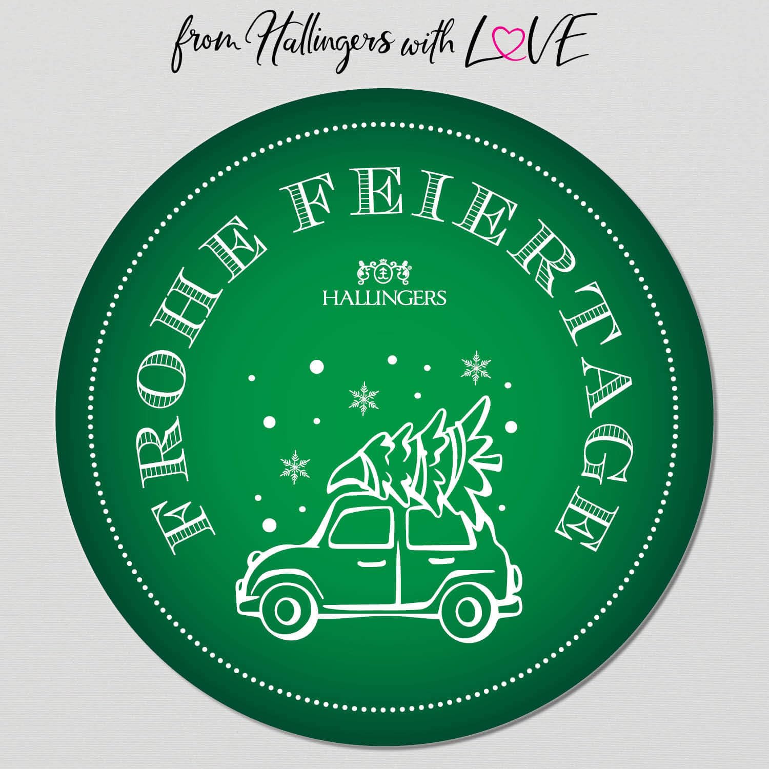 Hallingers Genuss Manufaktur Feinkost Weihnachts-Geschenk-Set - XXL-Wundertüte "Frohe Feiertage" großes Mitbringsel Schokolade, Pralinen, Mandeln, Gewürz & Williams-Christ, Weihnachten für Frauen