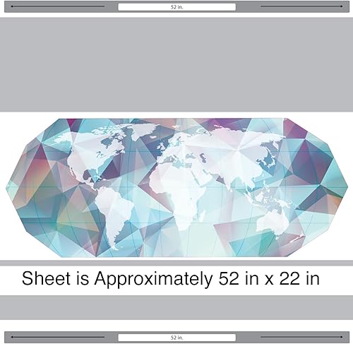 Miniatura 2 de chromantics geométrico Decal- de mapa del mundo mapa del mundo calcomanía por