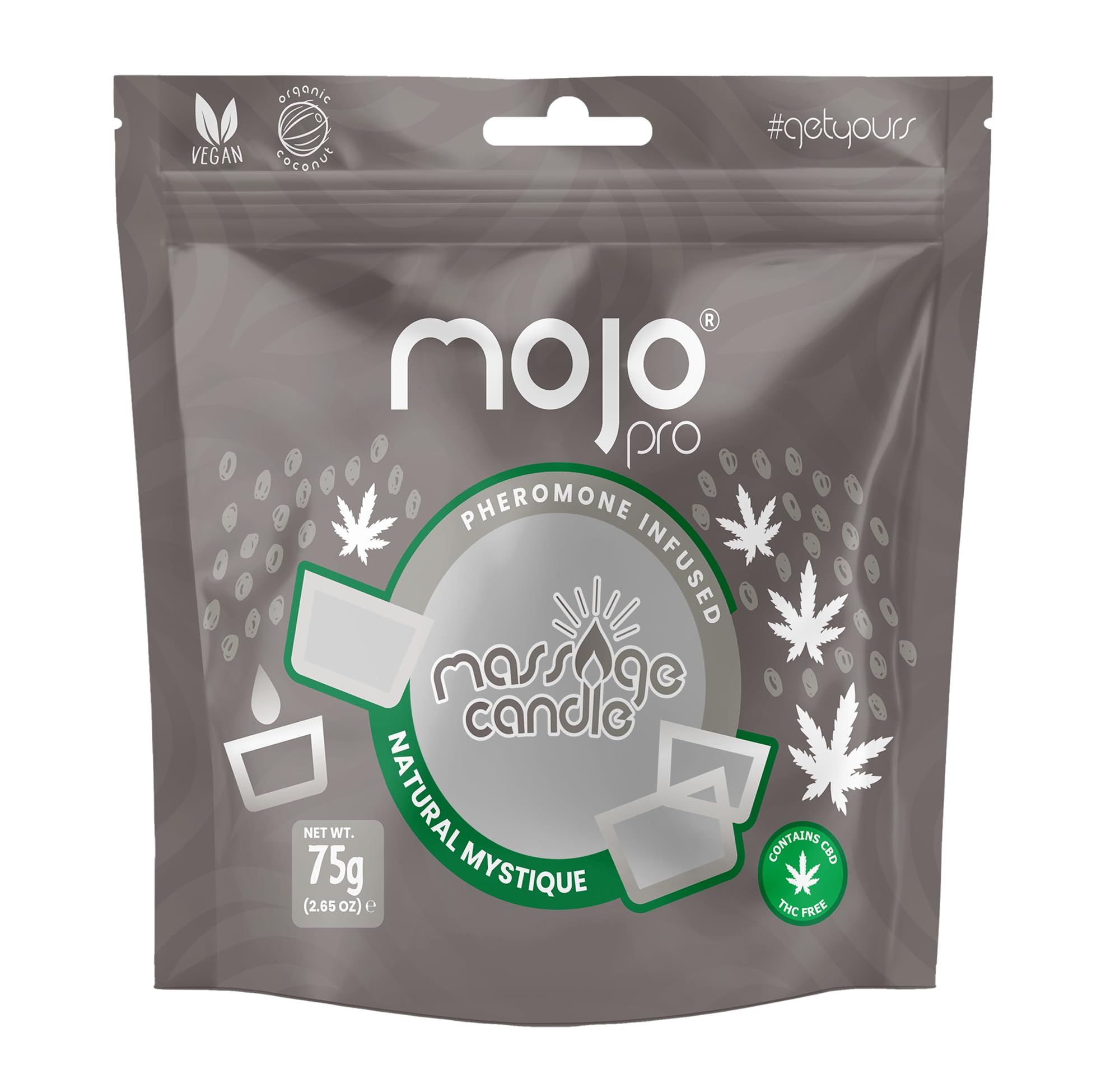 Mojo Pro ® CBD & Pheromone Massage Candle (Natural Mystique)