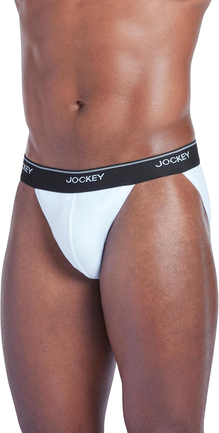 Jockey Elance String Bikini- 6 Pack - 100% Cotton Underwear for Men