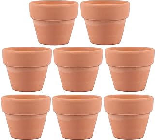 Yoodelife Small Mini Clay Pots, 2" Terracotta Pot Clay Ceramic Pottery Planter, Cactus Flower Nursery Terra Cotta Pots, with Drainage Hole, for Indoor/Outdoor Succulent Plants, Pack of 12