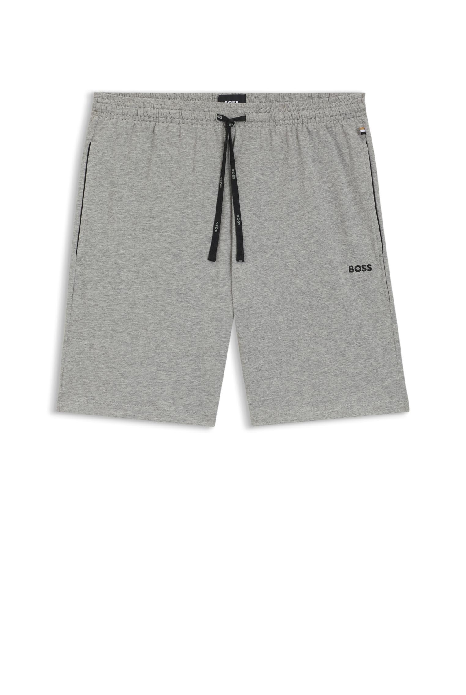 BOSS Herren Mix&Match Short CW Shorts aus elastischer Baumwolle mit Kontrast-Logo und Kordelzug