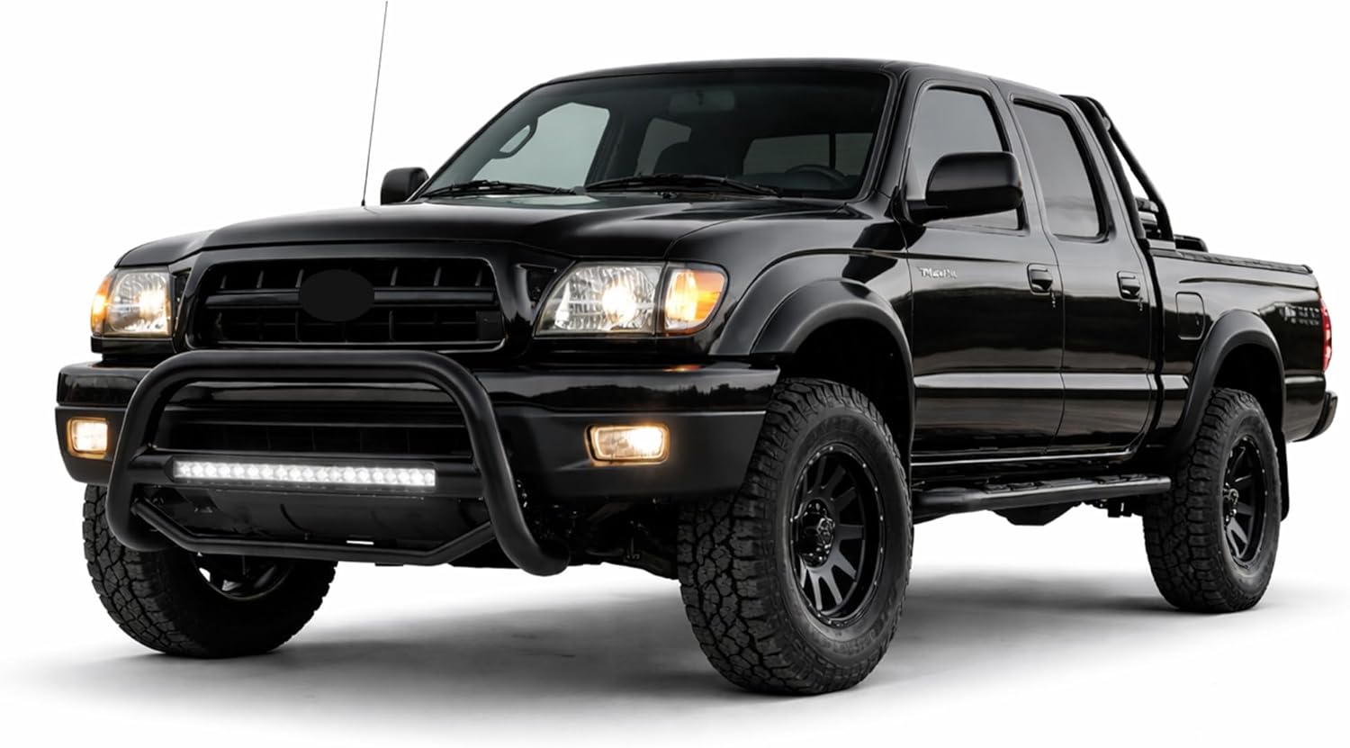 Black Horse Max Beacon Bull Bar No Skid Plate Black Compatible with 1998-2004 Toyota Tacoma-MAB-TOB4701B