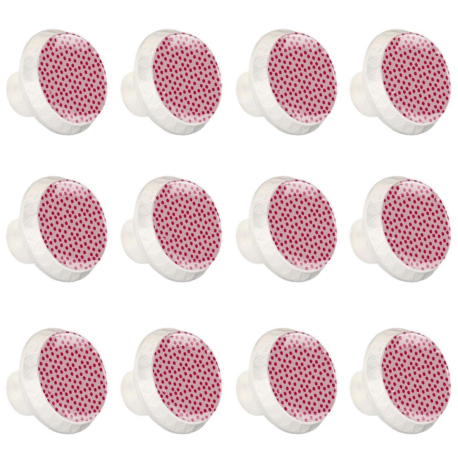 Poignée de placard rose à pois pour bouton d'armoire et tiroir de commode