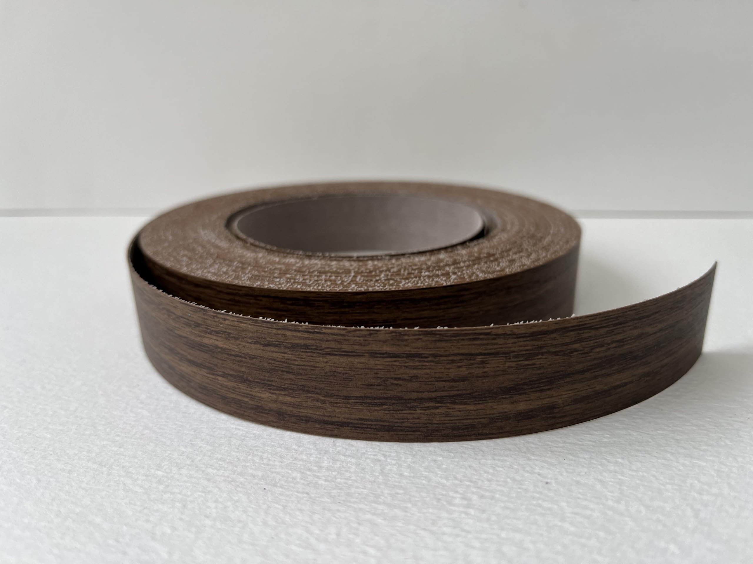 Melamine Edging 22Mm Wide Tobacco / Dark Walnut Vale Veneers Pre Glued Iron On Melamine Edging Tape 22Mm Wide X 5 Metres..