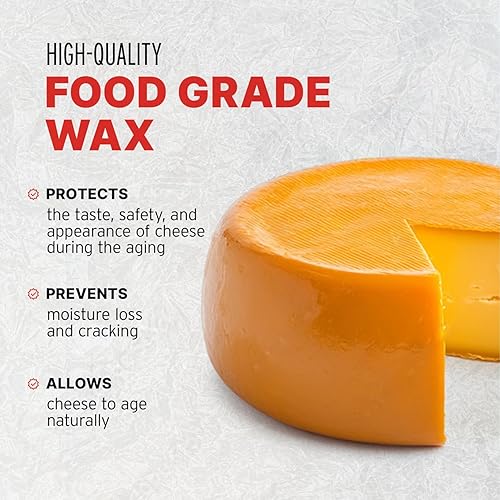 Miniatura 3 de Blended Waxes, Inc. - Bloque de cera de queso para hacer queso, cera de primera calidad totalmente refinada para hacer queso, cera de grado