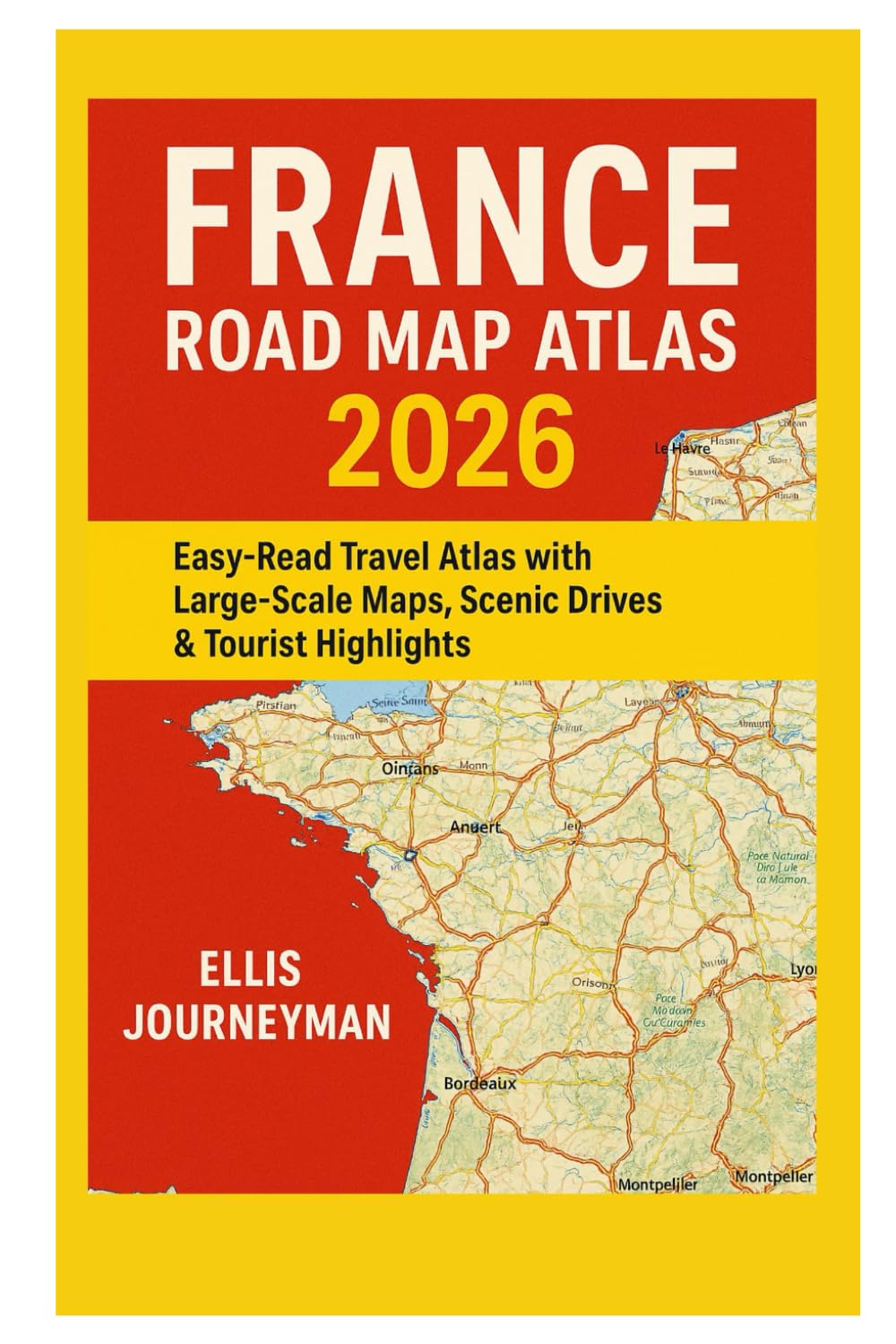 FRANCE ROAD MAP ATLAS 2026: EASY-READ TRAVEL ATLAS WITH LARGE-SCALE MAPS, SCENIC DRIVES & TOURIST HIGHLIGHTS