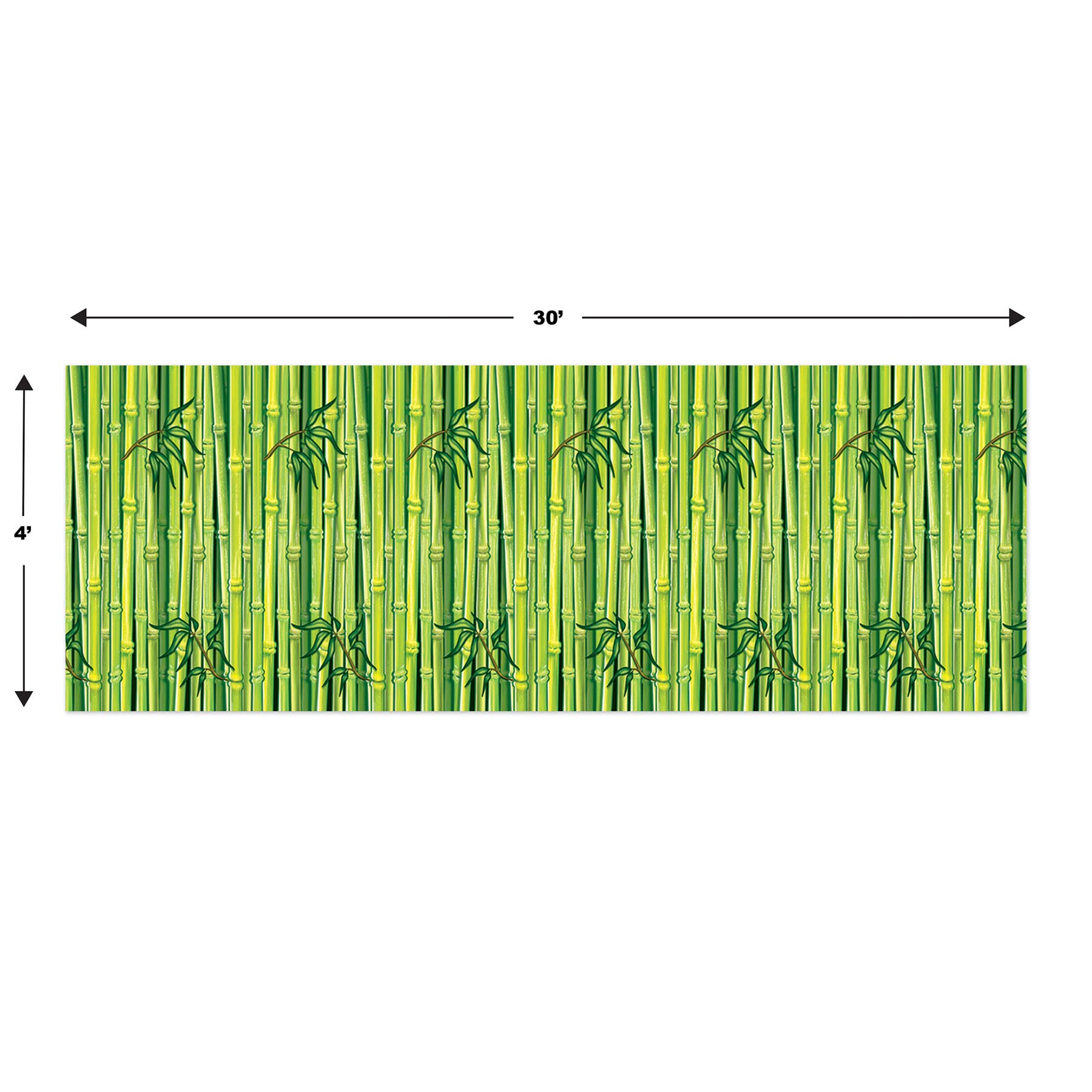 Beistle Bamboo Backdrop, Multicolor, 4 by 30-Feet - Image 2