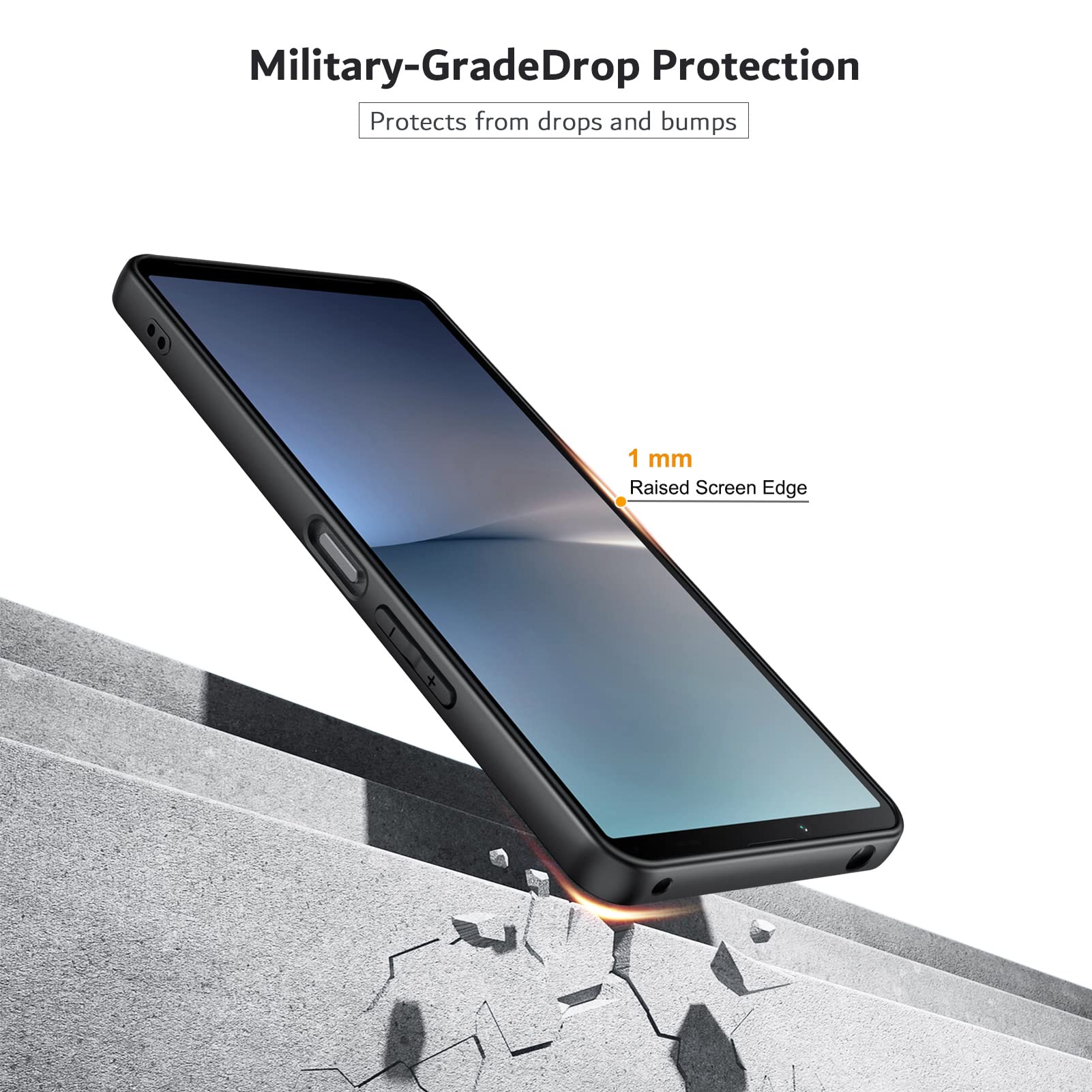 Custodia Per Sony Xperia 10V Con Design Fibra Di Carbonio + 3 Pellicole Vetro Temperato - Cover TPU Antiurto Sottile