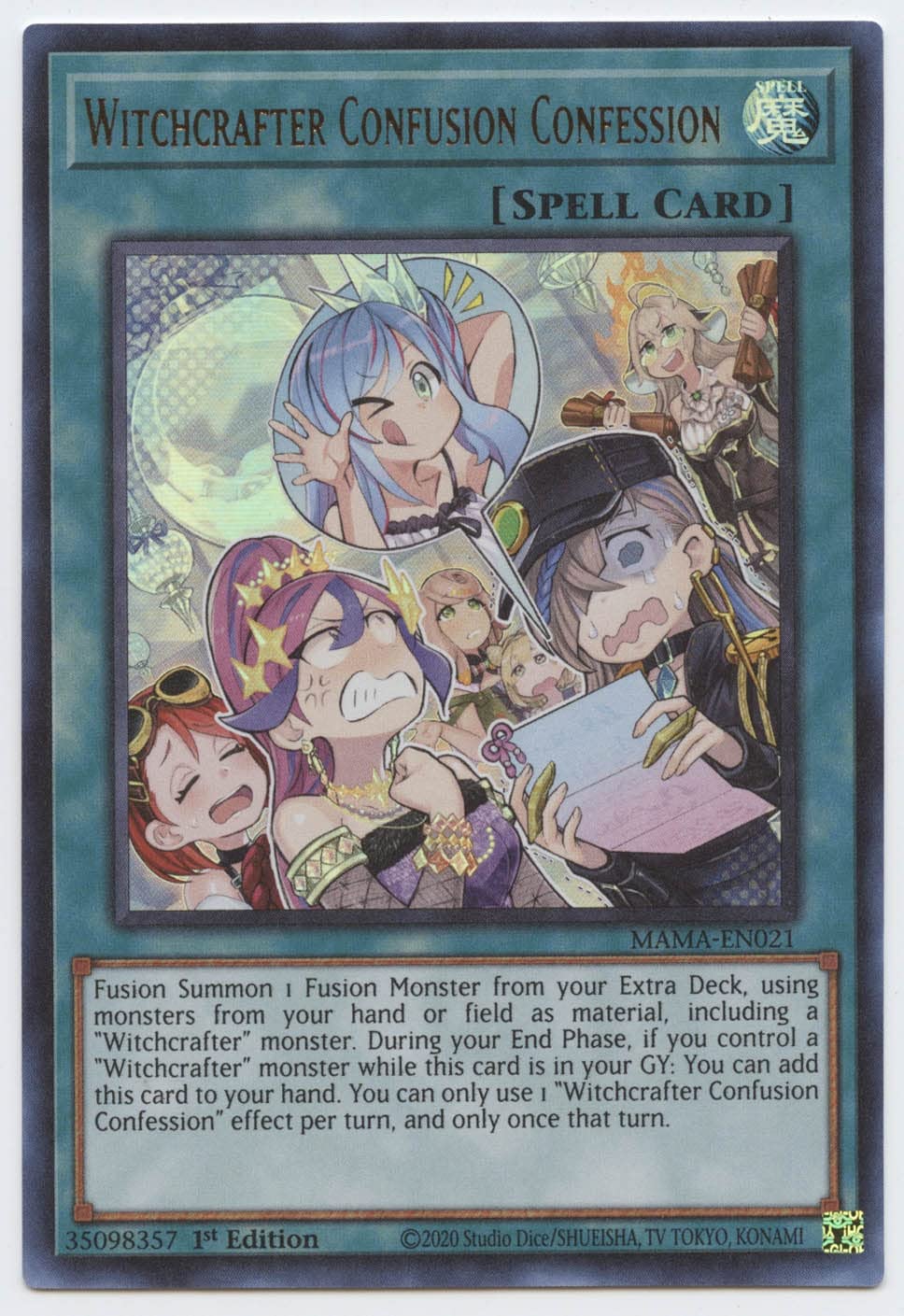 Amazon.com: YU-GI-OH! Witchcrafter Confusion Confession - MAMA-EN021 -  Ultra Rare