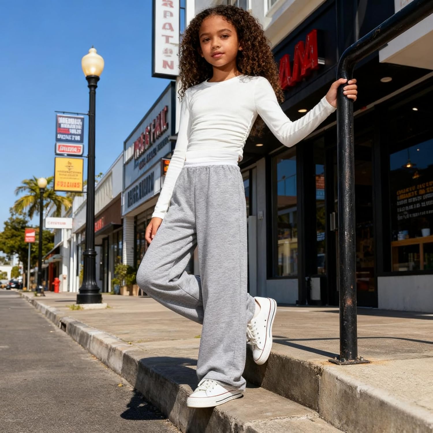 Girls Clothes 2 Piece Long Sleeve Shirt Tops Casual Pants Fall Winter Outfits for Teen Tween Girls 7-14 Years - Image 2