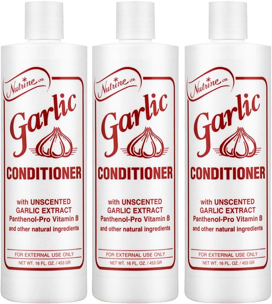 Nutrine Garlic Conditioner 16 oz. Unscented (3-Pack) with Fr
