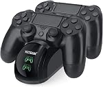 YAEYE PS4 Chargeur de contrôleur, station d'amarrage rapide pour PS4 / PS4 Mince / PS4 Pro Contrôleur avec LED Indicateur, Port Micro Chargeur Double pour Sony PlayStation 4 Contrôleur sans fil