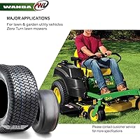 Vista 4 de WANDA Juego de 4 neumáticos de césped para cortacésped de giro cero 11x4-5 delanteros y 16x6.5-8 traseros/4PR -13204/13019