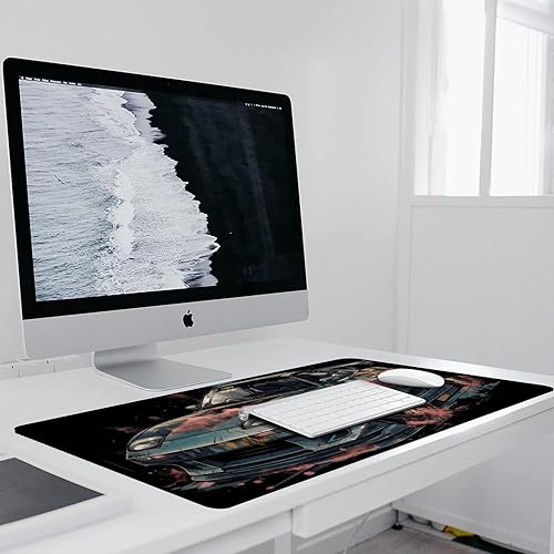 Miniatura 5 de JDM - Alfombrillas de escritorio para automóvil, Rx7, diseño de grafiti rosa, para decoración de escritorio, alfombrilla de mouse para computadora,