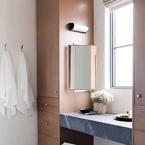 Miniatura 7 de Brixwell PNV14BN - Espejo rectangular con doble bisagra Pivot-N-Vue de 14 pulgadas de ancho x 22 pulgadas de alto, níquel cepillado