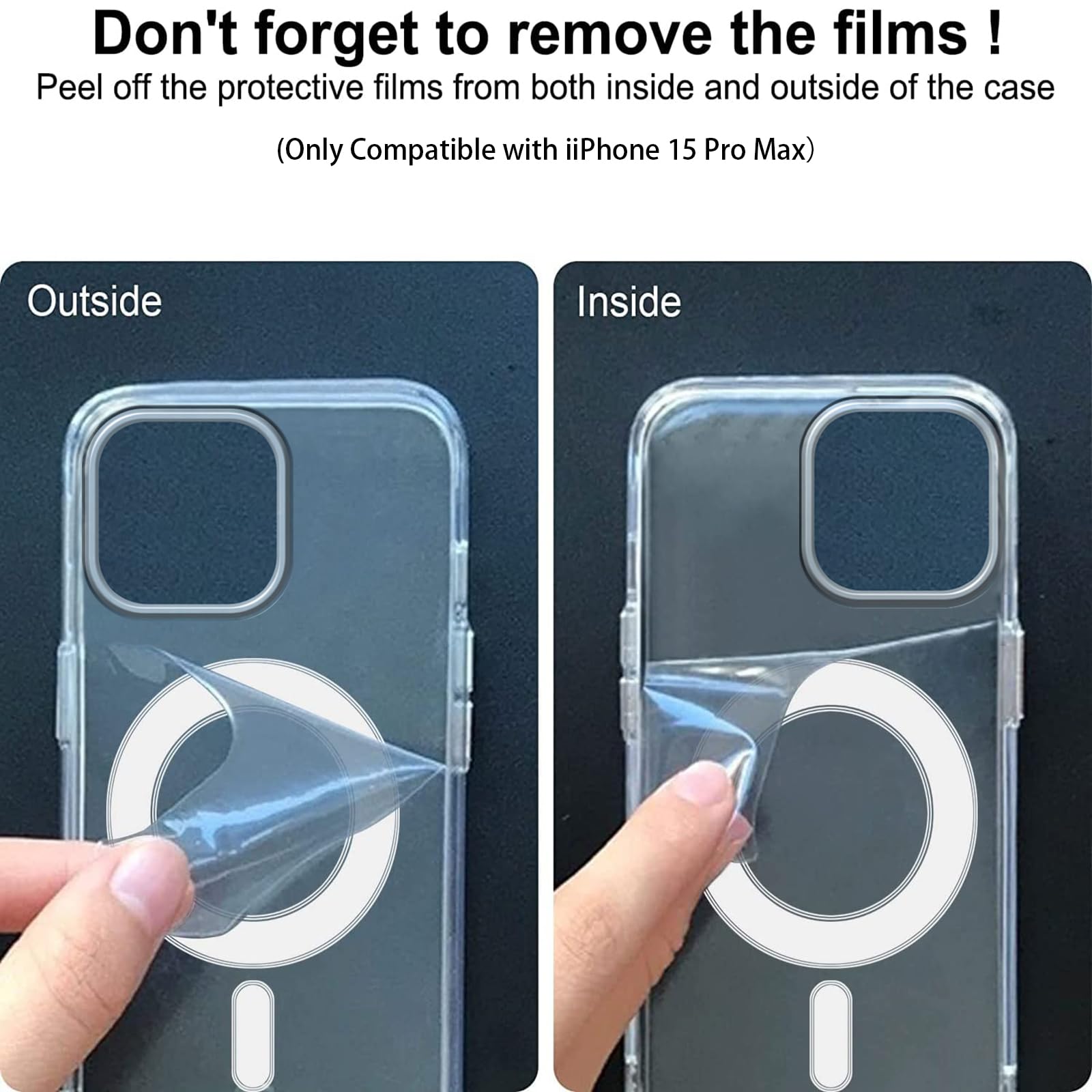 Custodia Trasparente Con Cordino Per IPhone 15 Pro Max - Cover Magnetica MagSafe Antiurto, Con Collana Regolabile - Foto 6