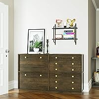 Vista 3 de Love-KANKEI Estantes flotantes montados en la pared, estantes de pared de madera industrial para despensa, sala de estar, dormitorio, cocina