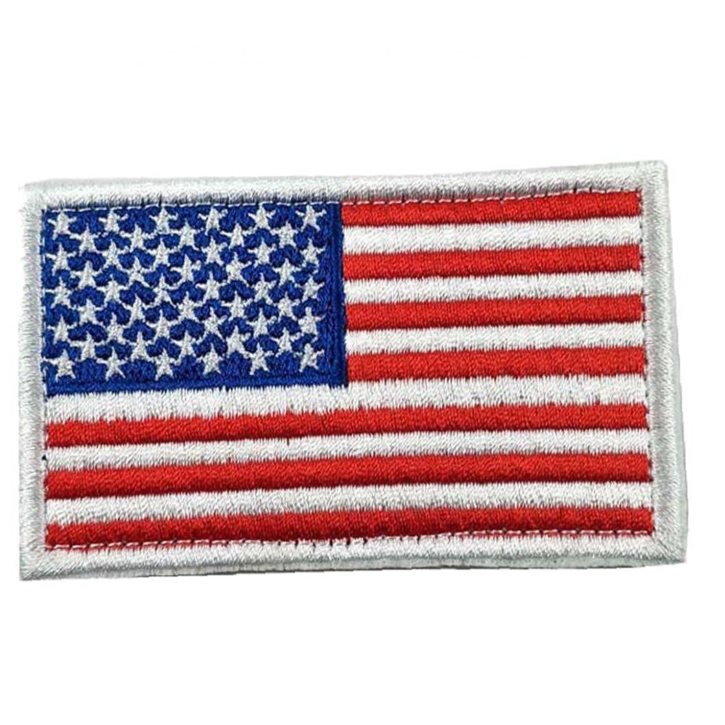 Pinicecore Red American Flag Embroide Patches Embroide Thread Usa Military Tactics Patch Iron On Stickers For Clothes