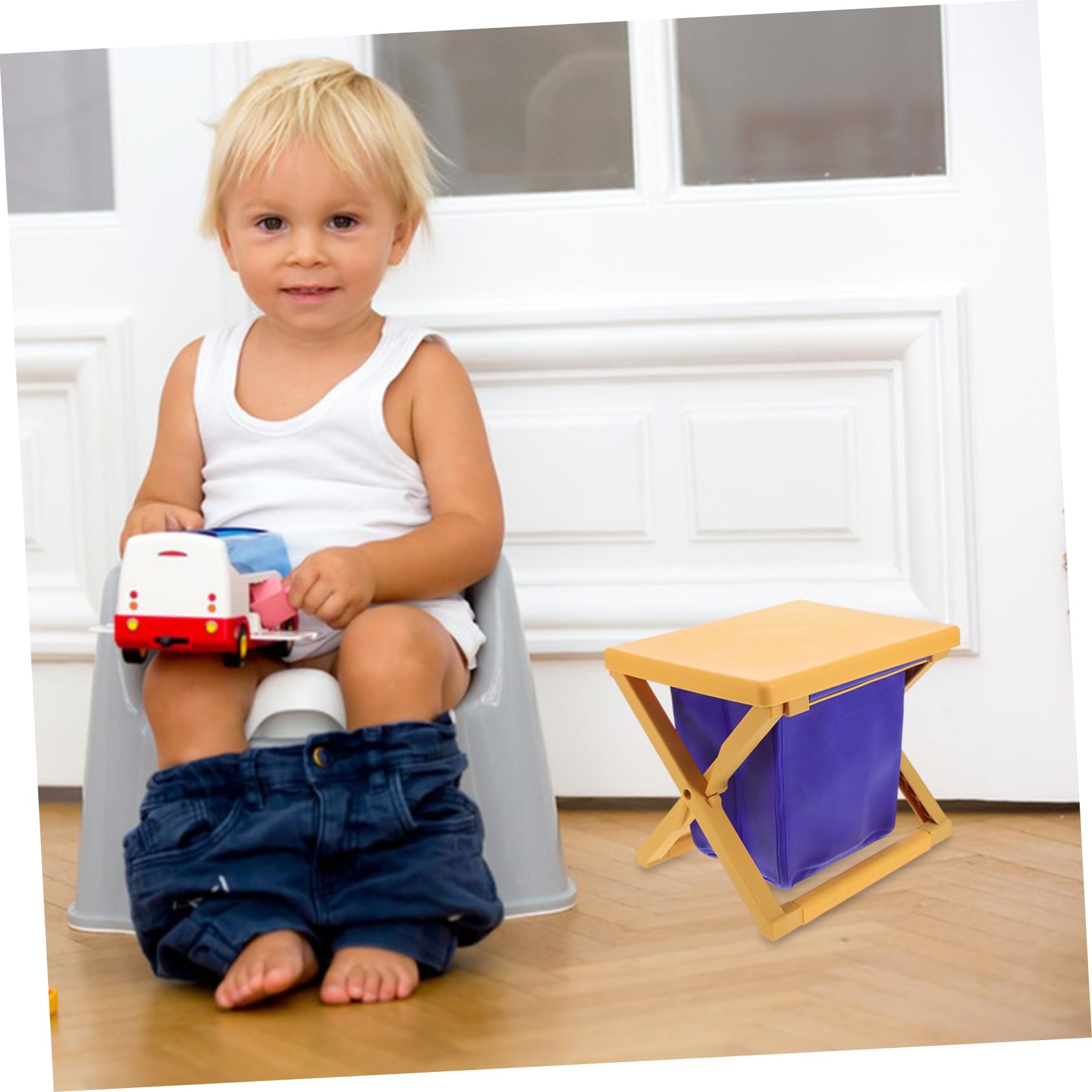 YARNOW Asiento Para Pequeños Inodoro Para Pequeños Familia Aumentó Plegable Pequeño Cámping Baño Portátil Para Acampar Auto Forma Con Adulto Orinal De Viaje Naranja Tipe