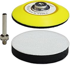 WBway 75mm サンディングパッド 【曲面用アダプター付き】 マジックパッド 耐水ペーパー サンドペーパー 用 3インチ 丸軸ドリルビット 研磨 ディスク マジックテープ式 紙やすり 丸形 パッド