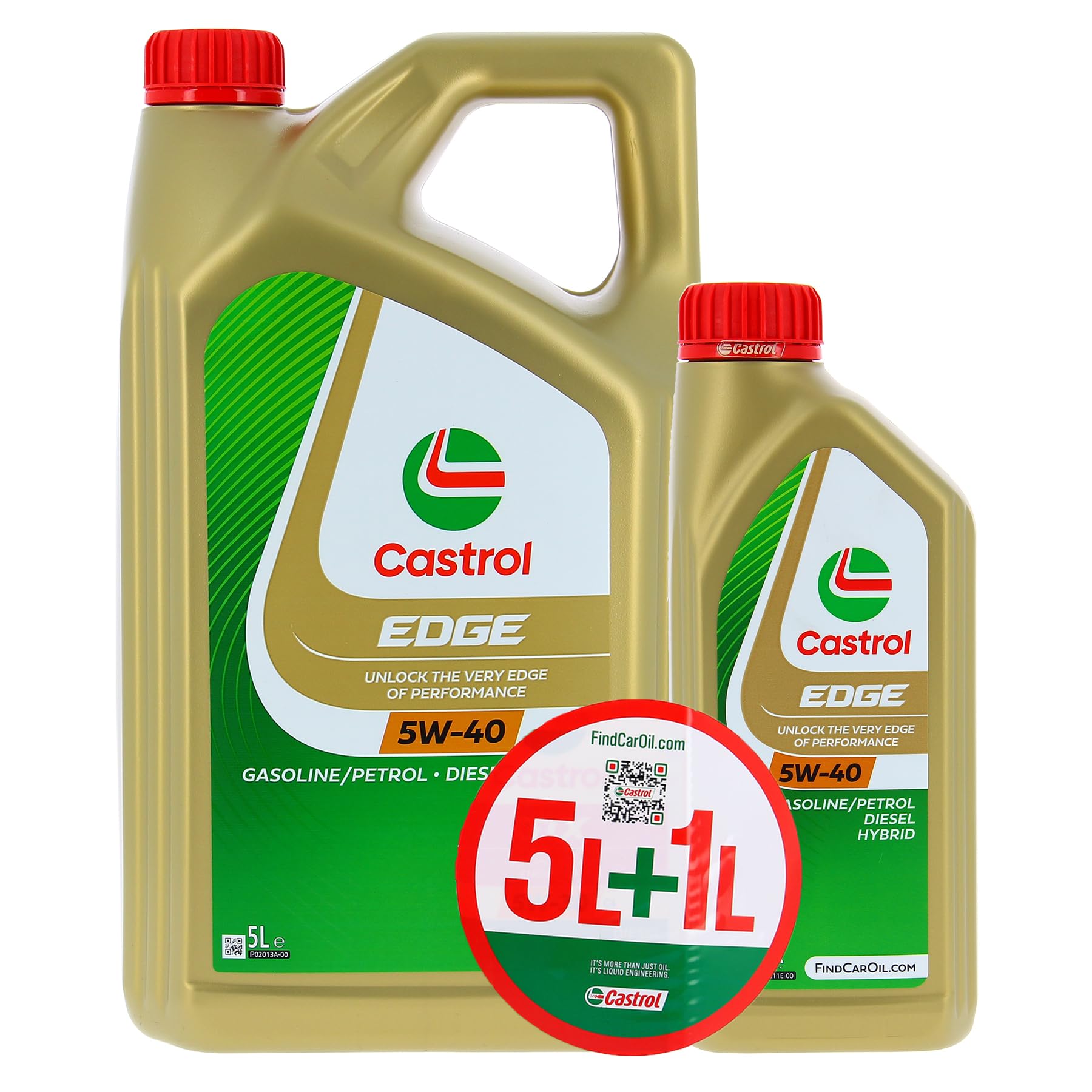 CASTROL EDGE 5W-​40, Huile Moteur, 5+​1L