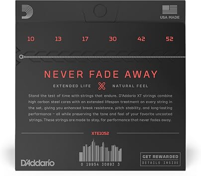 Daddario Xte1052 Elektro Gitar Tel Seti, Xt, 10-52 , Light