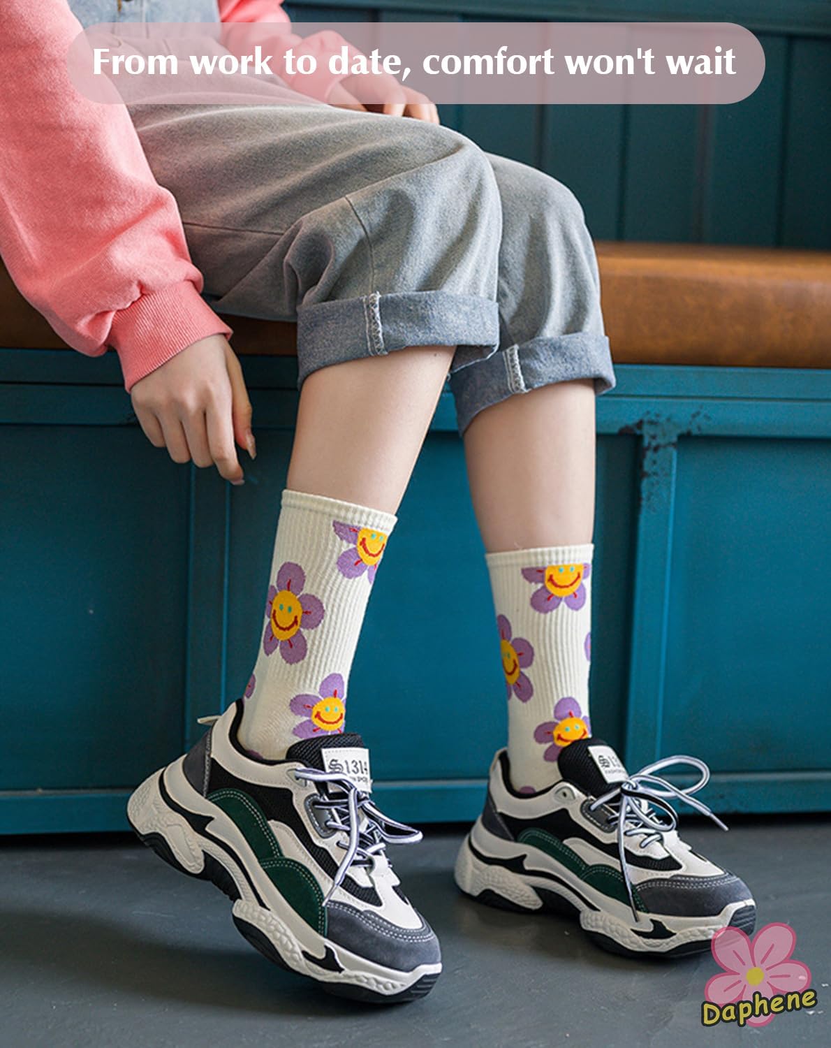 Daphene Womens Cute Socks All Season | Premium Combed Cotton Breathable Soft | Cartoon Animal Patterns | Cozy Holiday Gifts - Image 5