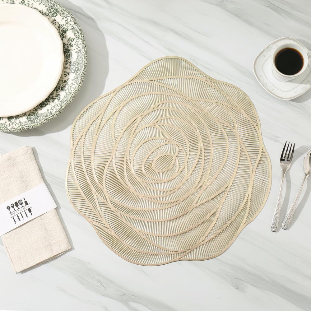 Set de table rose résistant hautes températures avec dessous de verre isolant