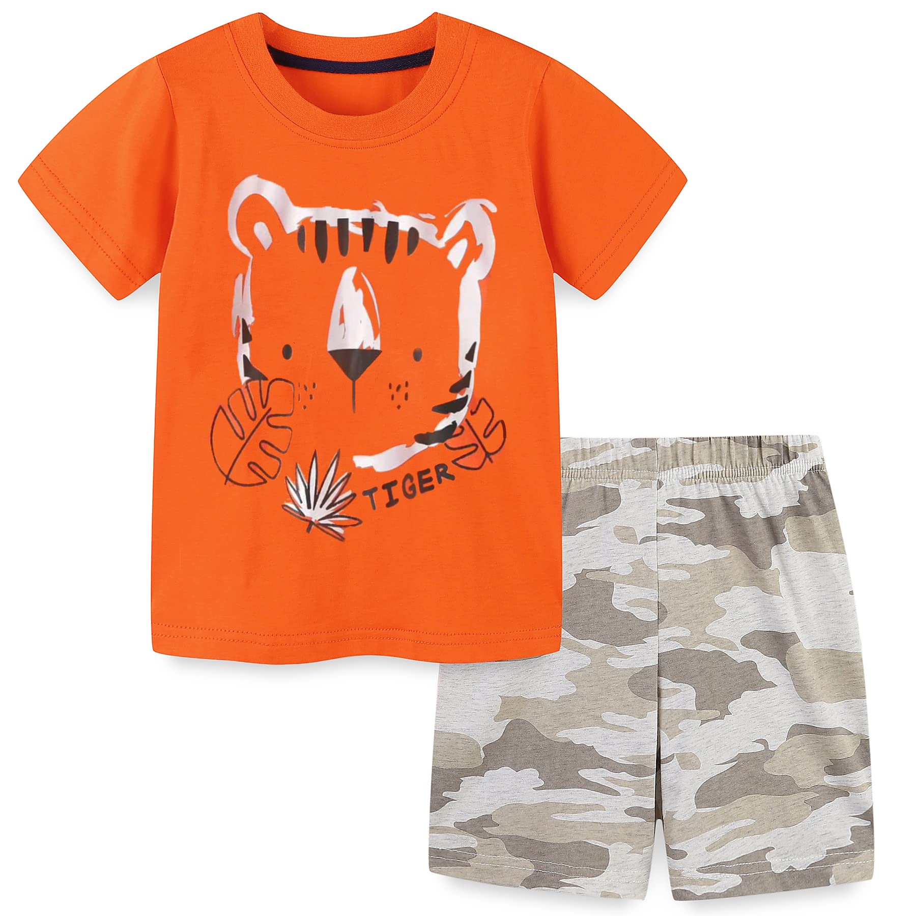 Funnymore Baby Toddler Boy's Cotton Short Sleeve Tshirt and Short Set