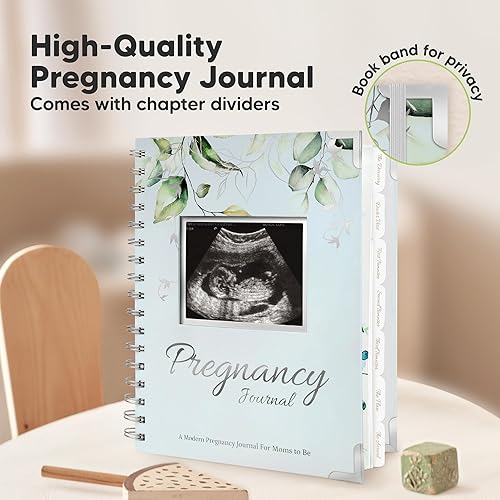 Miniatura 4 de Diario de embarazo para madres primerizas, 90 páginas, libro de recuerdos de embarazo de tapa dura, hermoso y lindo libro de recuerdos, libro de