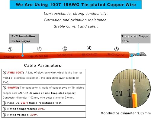 Miniatura 2 de ZLKSKER Cable de fuente de alimentación de 24 pines a 14 pines de 4 pulgadas, cable adaptador de alimentación principal ATX PSU de 18 AWG para
