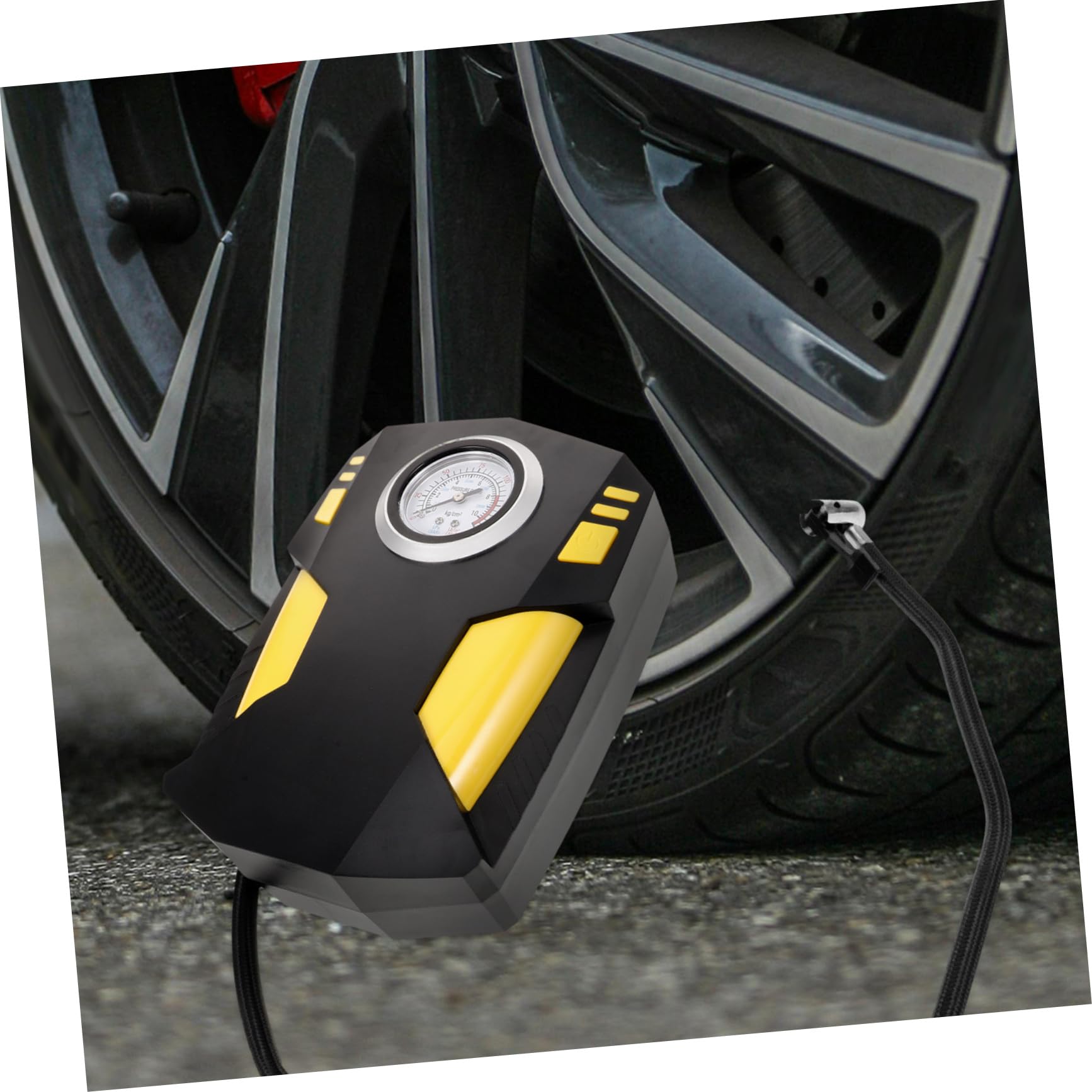 Cabilock Reifenfüller Tragbarer Luftkompressor für Auto Digitale Elektrische Reifenpumpe mit Automatischer Abschaltung 12v Robuste Bauweise für Fahrräder und Sportbälle