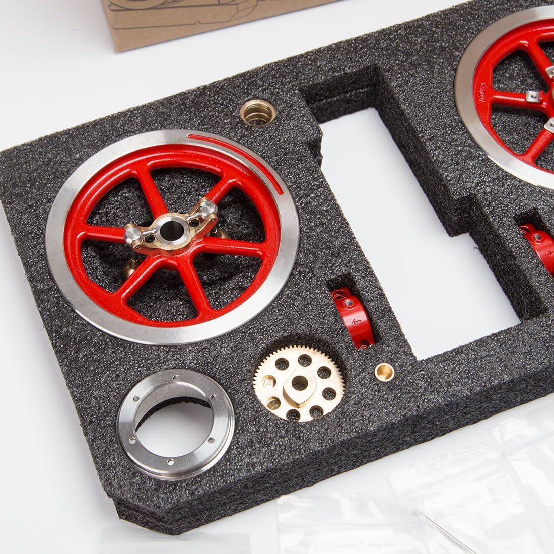 HM-01 Engine Model Kit, 7.0CC Engine 4-Stroke Horizontal Hit and Miss Engine Kits, Engine Model Physics Science Engine Set for Adults (KIT Version)