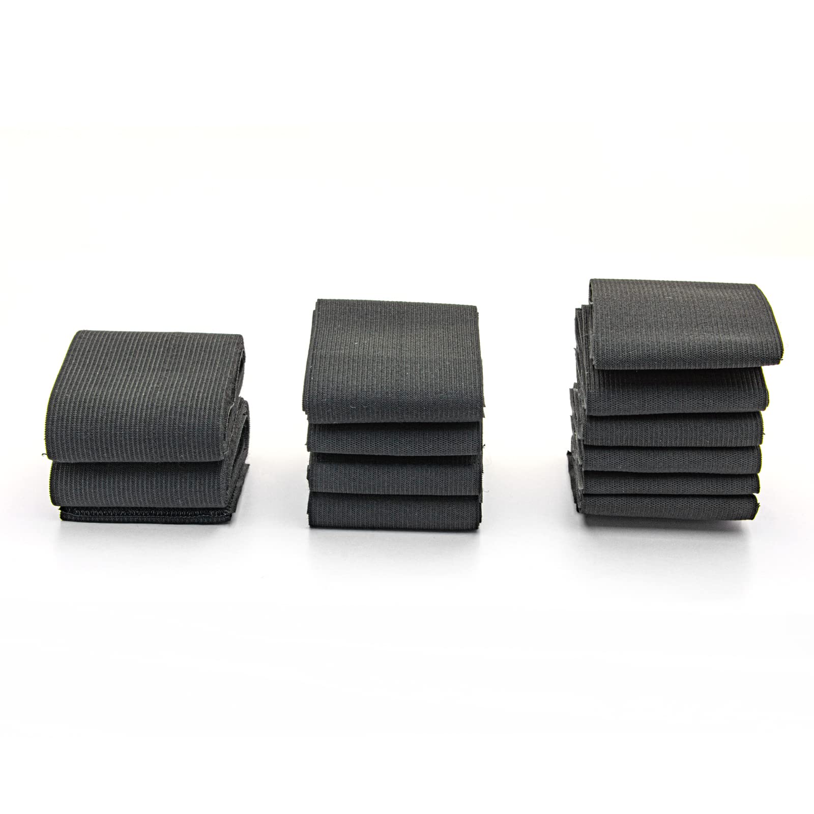 Elitzia Elastic Straps Bands for Beauty Device - 12 Pack Adjustable Hook & Loop Fasteners - 3 Sizes (35cm/51cm/92cm) - Multipurpose Organizer Straps