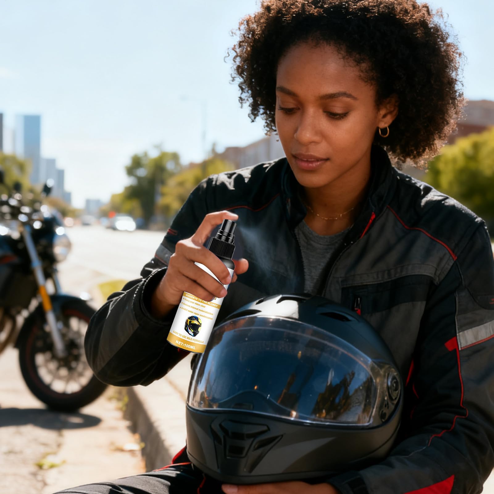 Manolyee Spray Anti-Appannamento per Occhiali, Impermeabile e Resistente, 100 ml, Spray Anti-Appannamento per Casco da Moto, per Visiere Goggles, Moto, Sci, Snowboard, Sport, Uomini e Donne